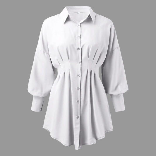 White button-up shirt on a white background