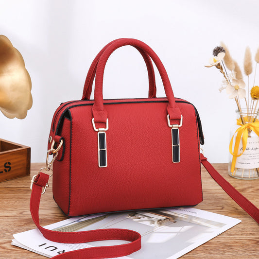 Meridian Compact Messenger Bag in red, product view