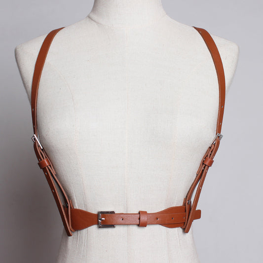 Obsidian Line Harness Belt in brown, product view