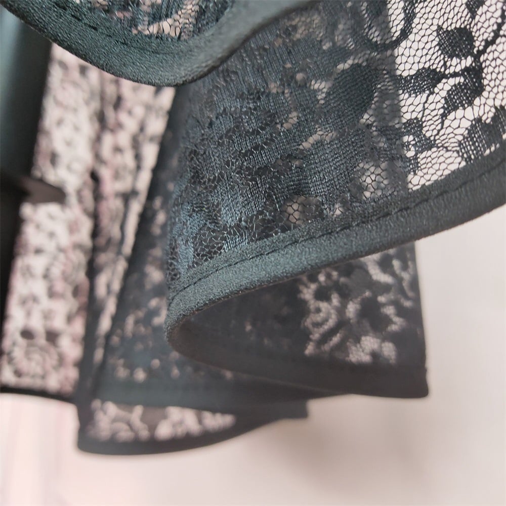 Veilcrest Lace Fishtail Skirt in black, product view 8