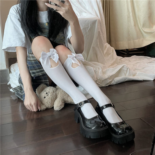 Last Rites Lace Thigh-High Stockings, product view 2
