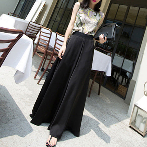 Veilflow Chiffon Wide-Leg Trousers product view