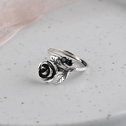 Midnight Rose Ring detail view