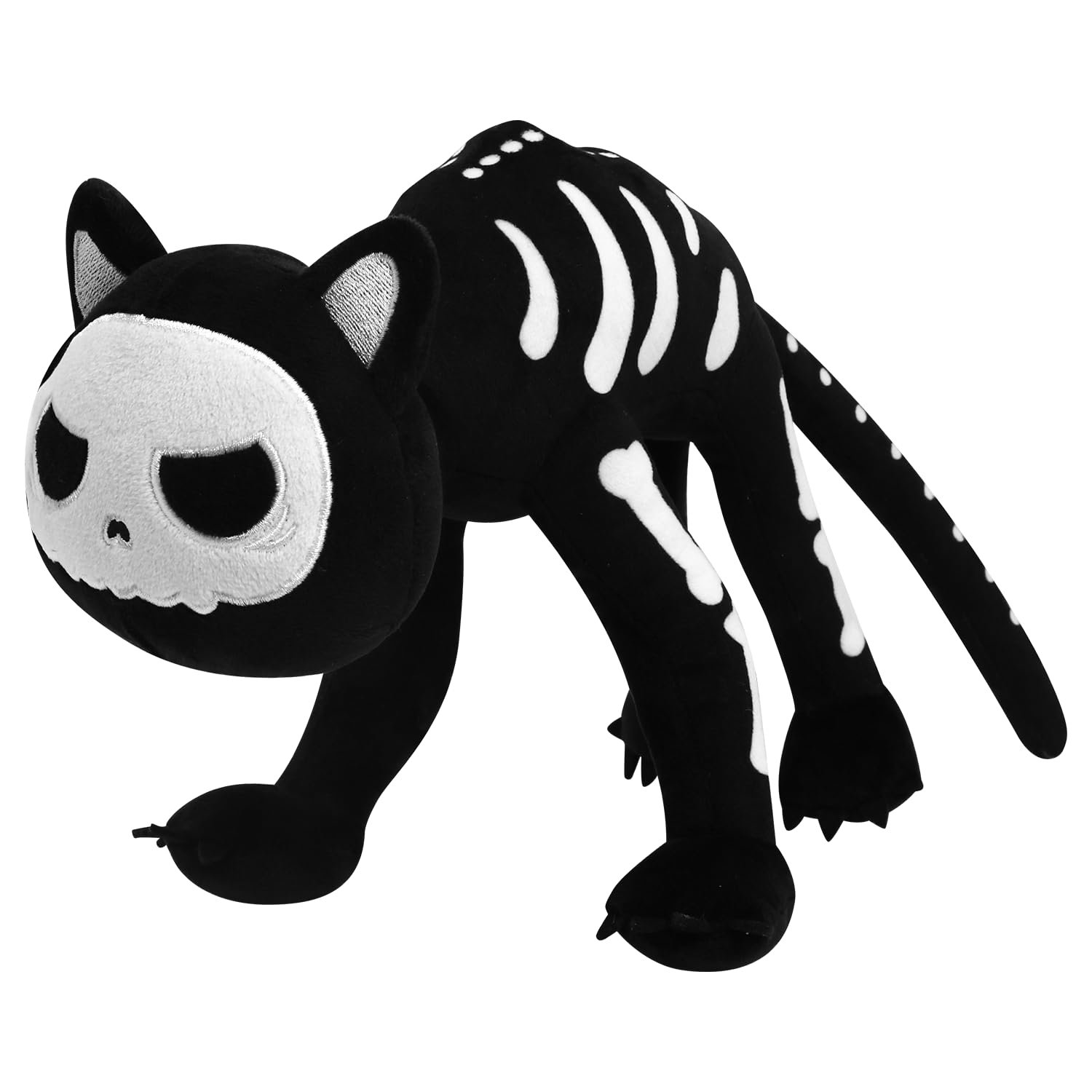 Memento Skeleton Cat Plush front view