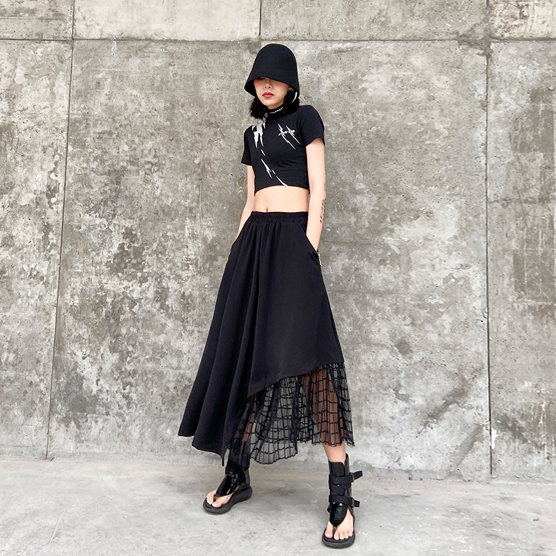 Moonfall Tulle Midi Skirt side view