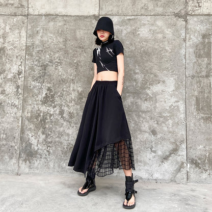 Moonfall Tulle Midi Skirt side view