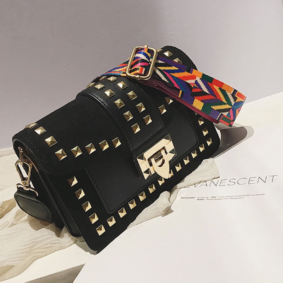 Betty Velvet Shoulder Bag black colour view
