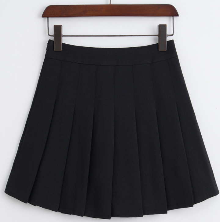 Raven Pleated Mini Skirt front view