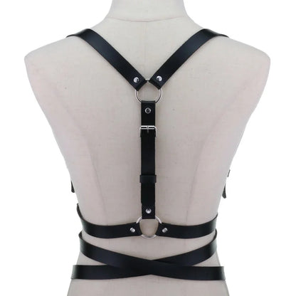 Nocturne Garter Harness dark coffee colour view