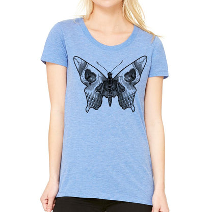 Memento Butterfly Skull Tee styling view