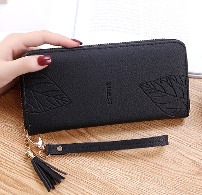 Velour Longline Wallet red colour view