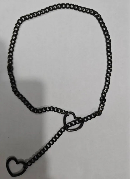 Locked Heart Lariat Necklace styling view