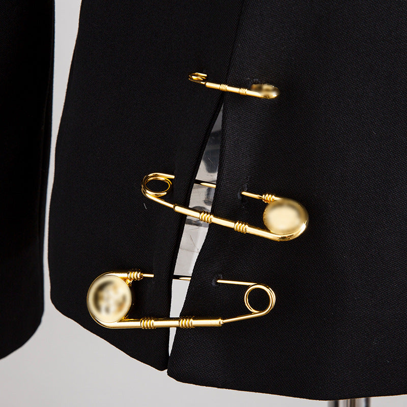 Chic European Sheer Panel Blazer