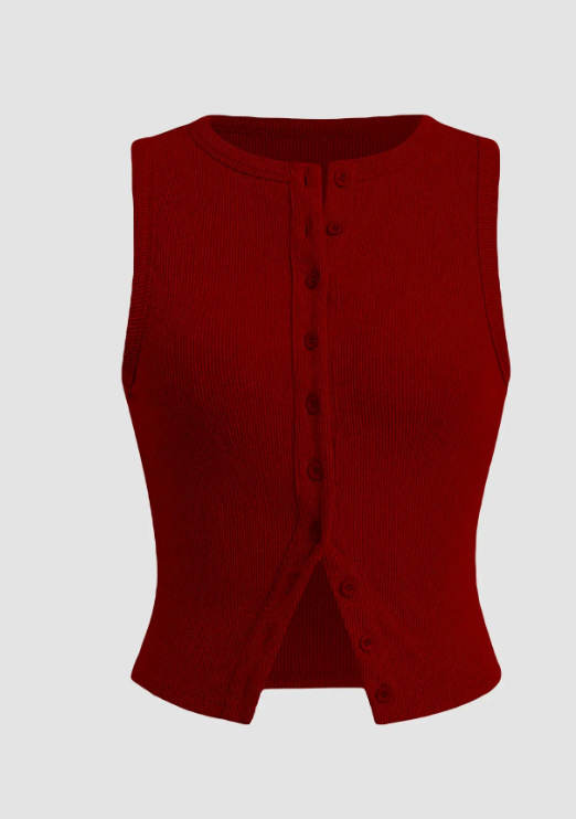 Black Ledger Tailored Waistcoat in red, product view