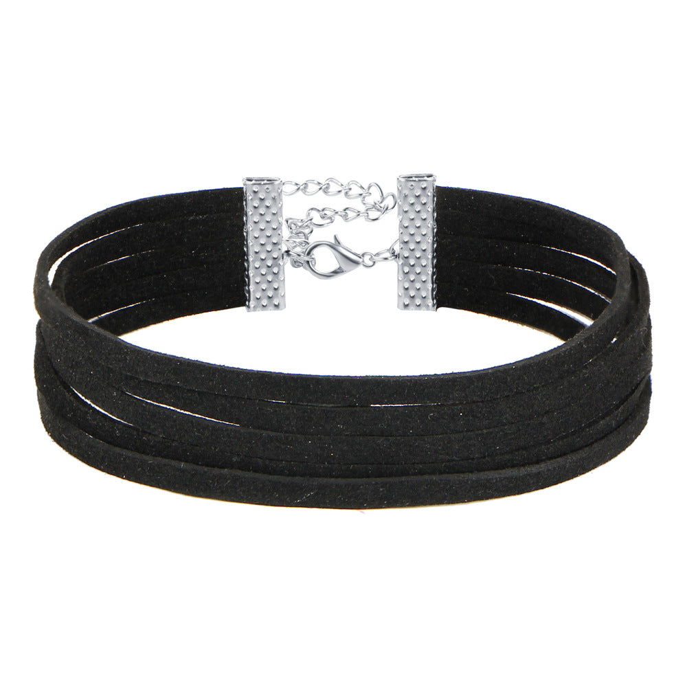 Black Veil Lace Choker Set, design six