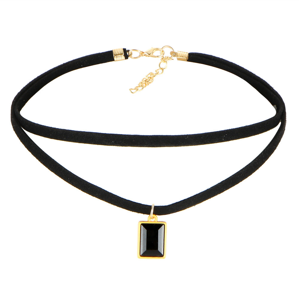 Black Veil Lace Choker Set, design two