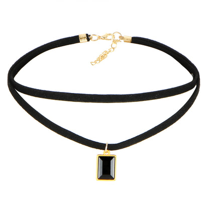 Black Veil Lace Choker Set, design two