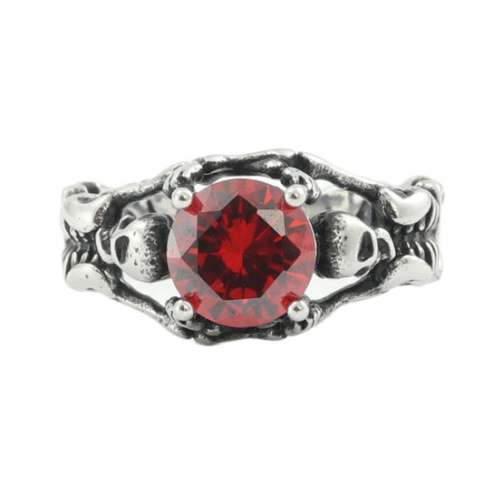 Crimson Relic Titanium Steel Ring, front view