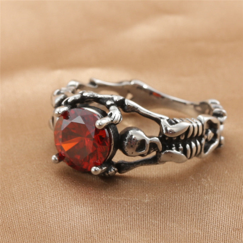 Crimson Relic Titanium Steel Ring, side view