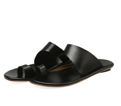 Cutout Ankle-Strap Sandals in black, side product view