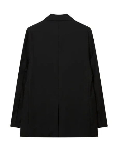 Faultline Tailored Suit Jacket in black, back view