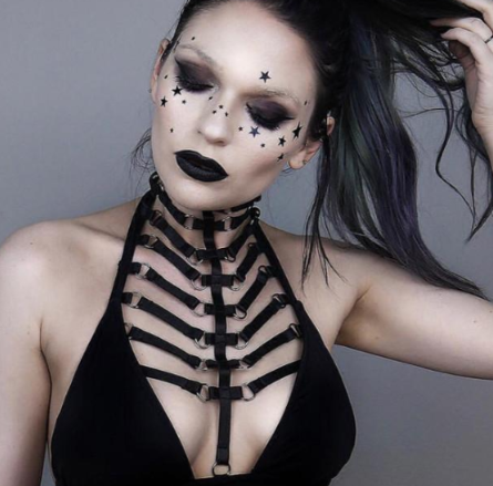 Graveline High-Neck Sheer Corset Top, product view 1