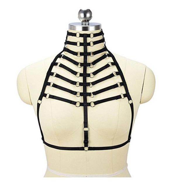 Graveline High-Neck Sheer Corset Top, product view 3