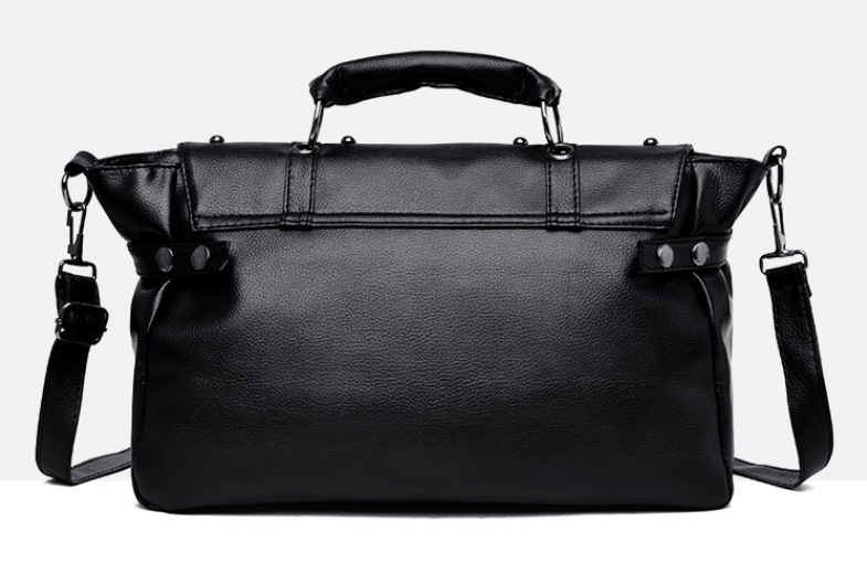 Graveprint Skull Tote Bag in black, back view