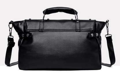 Graveprint Skull Tote Bag in black, back view