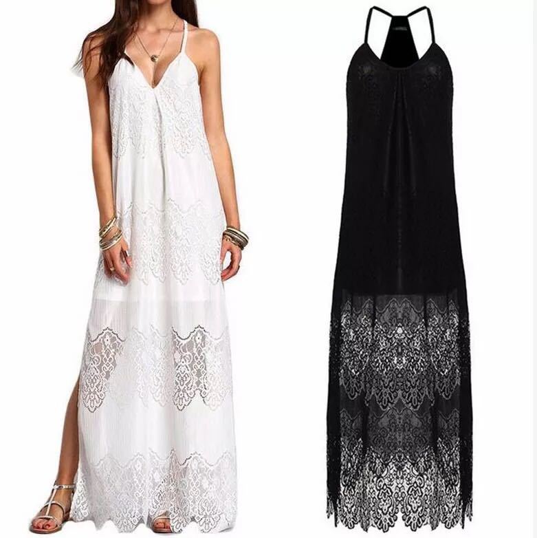 Laceveil V-Neck Maxi Dress, product view 1