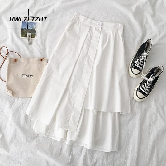 Ledger High-Waist A-Line Midi Skirt, product view 2