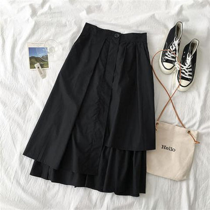 Ledger High-Waist A-Line Midi Skirt, product view 6
