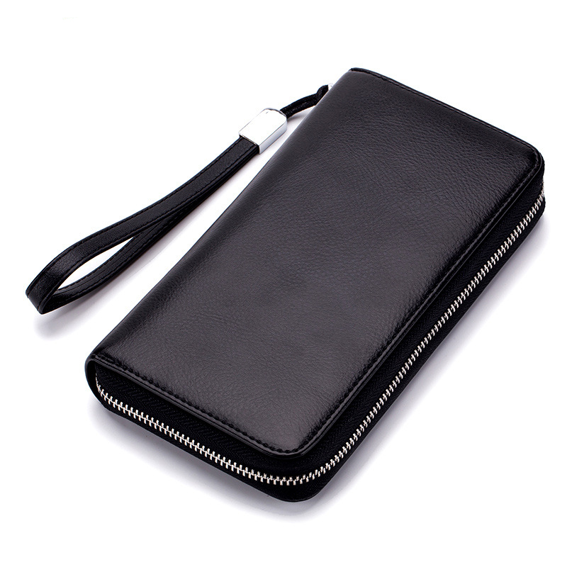 Ledger Long Zip Leather Wallet
