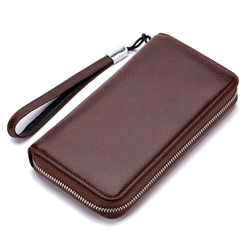 Ledger Long Zip Leather Wallet