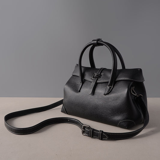 Morrow Structured Everyday Handbag in black, product view
