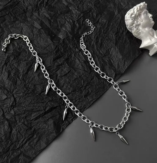 Nailfall Titanium Tassel Necklace, product view 1