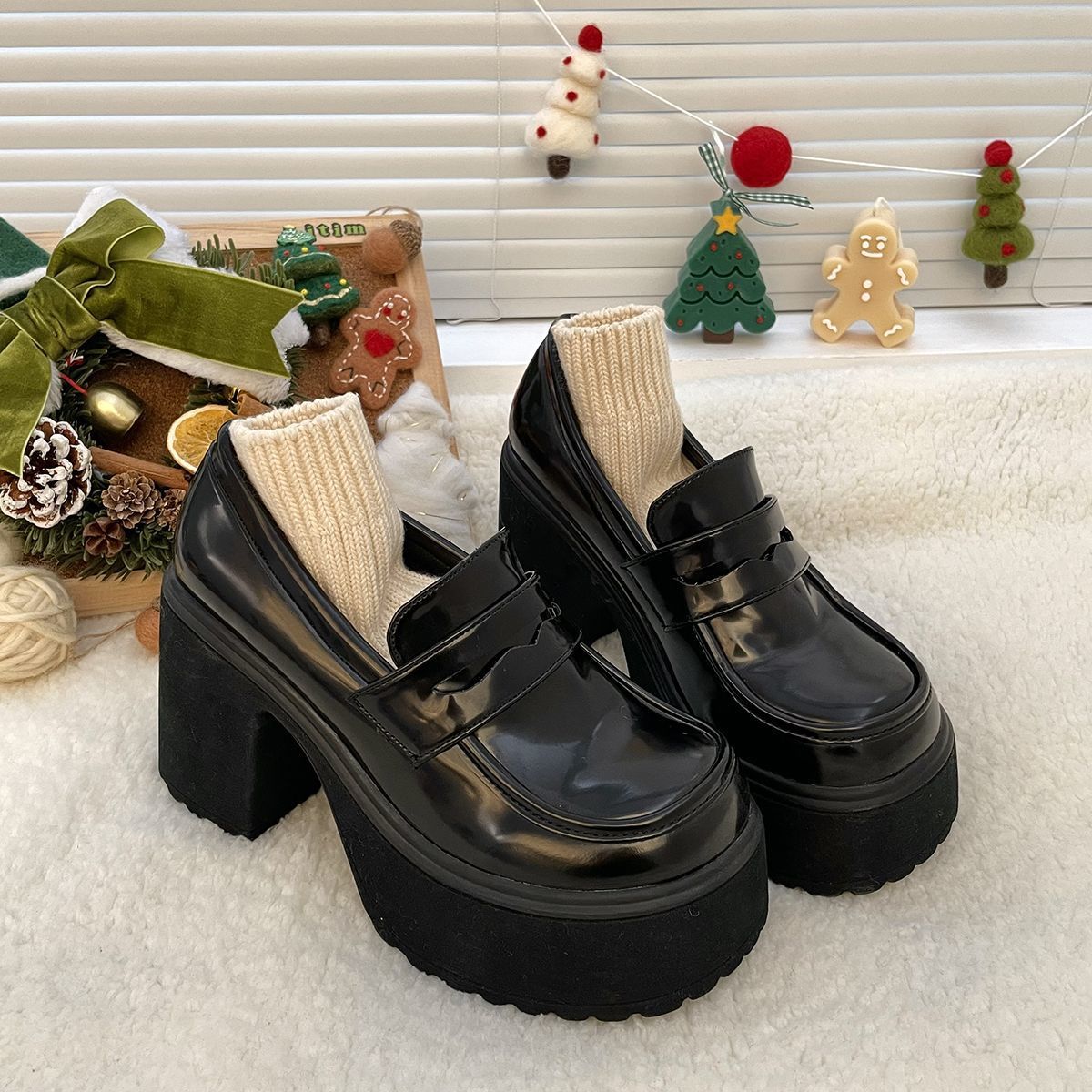 Nightcourt Chunky-Heel Mary Janes