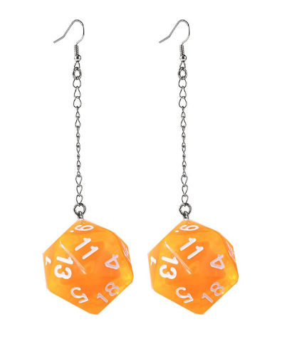 Prism D20 Crystal Drop Earring, product view 2