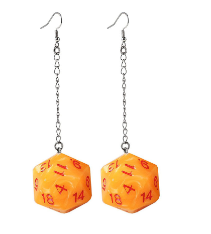 Prism D20 Crystal Drop Earring, product view 3