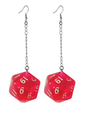 Prism D20 Crystal Drop Earring, product view 6