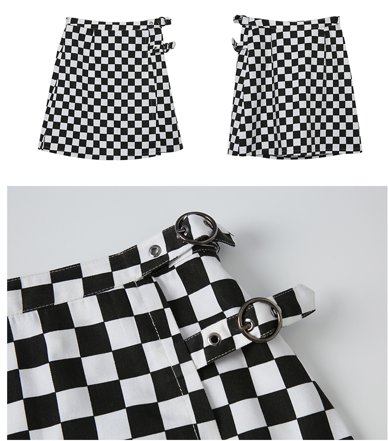 Redrift Plaid A-Line Midi Skirt, product view 3