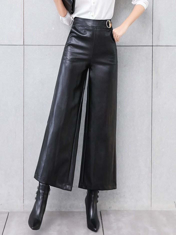 Riftwide Faux-Leather Trousers, product view 1