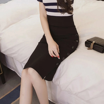 Vesper Pinup Pencil Skirt red colour view