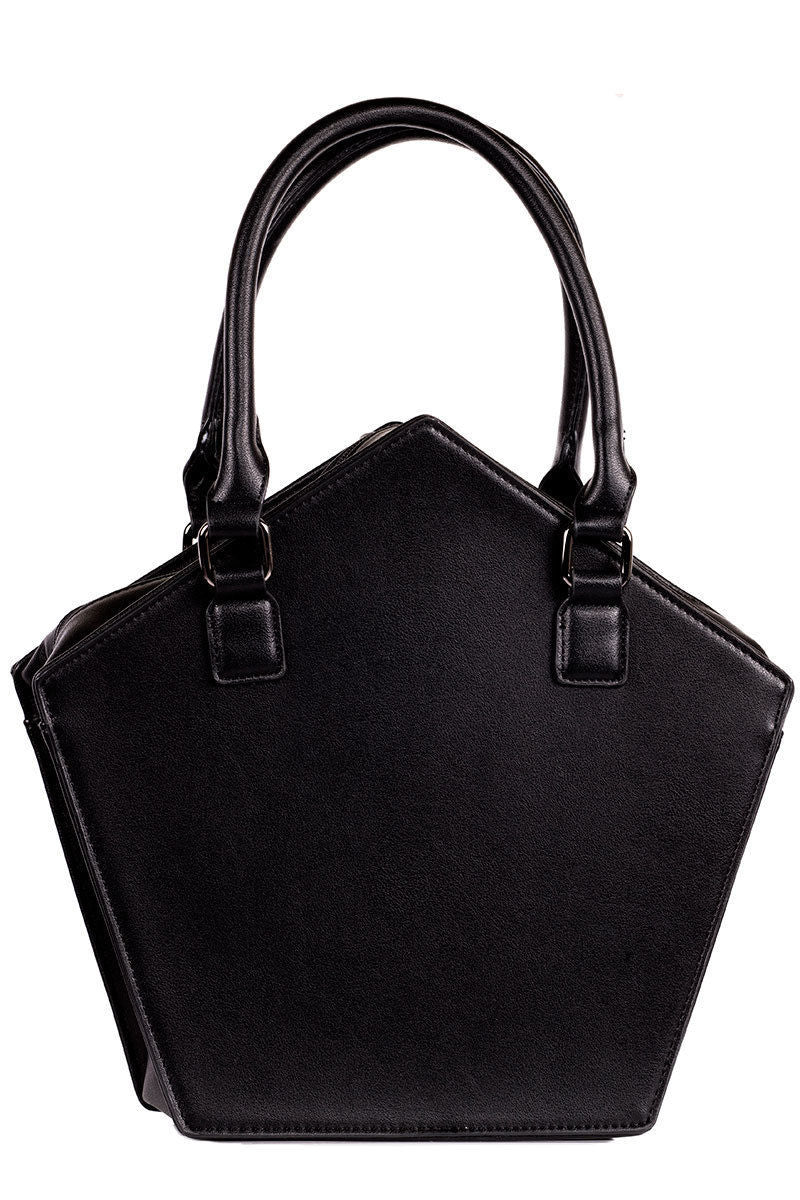 Stargrave Pentagram Tote Bag in black, back view