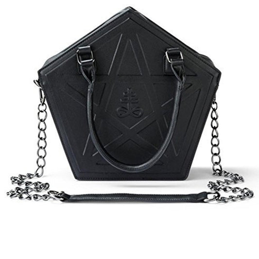 Stargrave Pentagram Tote Bag in black, front view