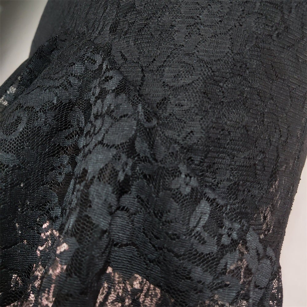 Veilcrest Lace Fishtail Skirt in black, product view 5