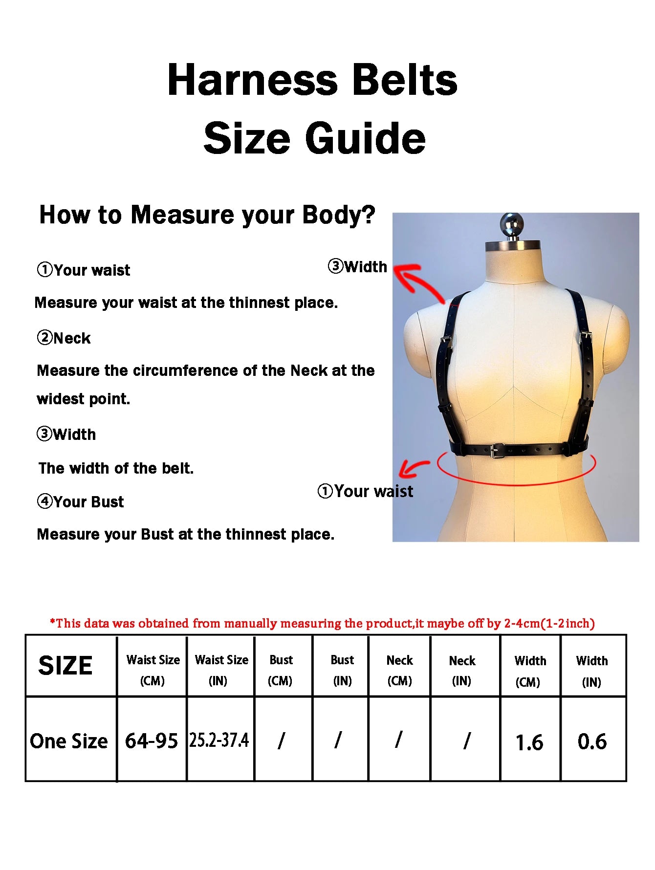 Nocturne Classic Harness Belt back view