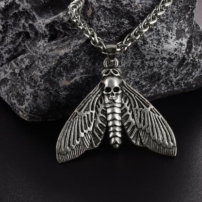 Death's-Head Moth Relic jewelry, alternate skeletal moth view