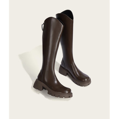 Black Cavalry Knee-High Rider Boots, product view 1