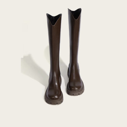 Black Cavalry Knee-High Rider Boots, product view 2